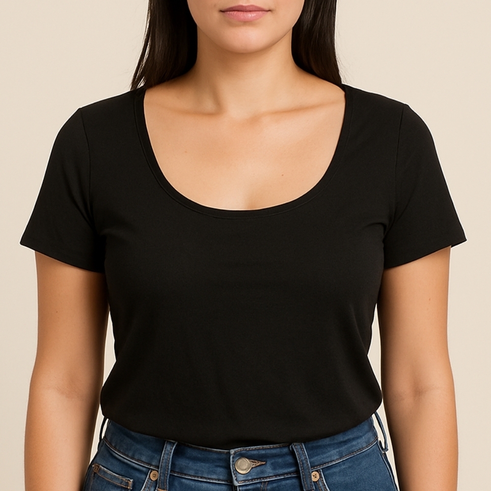 Zenobia Women's Black Tee (Size 3X)